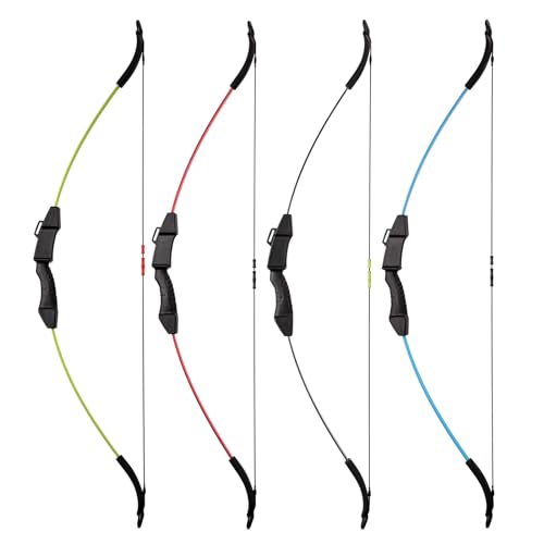 LWANO 42" Bow and Arrow Set for Kids, Archery Beginner Gift with 10 Arrows, 5 Target Face for Backyard Game (Black)