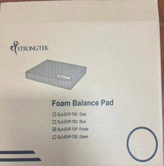 StrongTek Professional Foam Exercise Balance Pad - 15.8" x 13" x 2", High-Density TPE Foam Knee Pad, Non-Slip & Water-Resistant, for Balance Training, Physical Therapy, Yoga, and More (Purple)