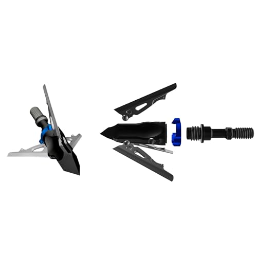 G5 Outdoors Deadmeat 100% Steel Expandable Standard Broadhead (3 Pack + Practice Tip) (Made in The USA)