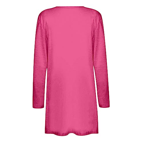 Lightweight Cardigan for Women 2024 Fall Casual Solid Long Sleeve Open Front Cardigans Outwear with Pockets