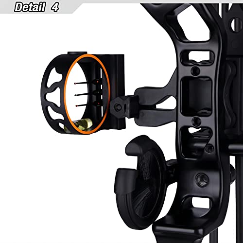 PANDARUS Compound Bow Set 10-40lbs for Pull Child Right Hand Lightweight Design Bow Adjustable 16"~28" Draw Length IBO 290fps New 2023 Professional Set (Black Right Handed)