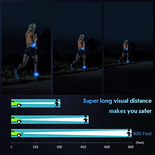 Simket LED Armbands for Running (2 Pack), USB Rechargeable Reflective Running Gear, High Visibility Light Up Bands Adjustable Running Lights for Runners Men Women Kids