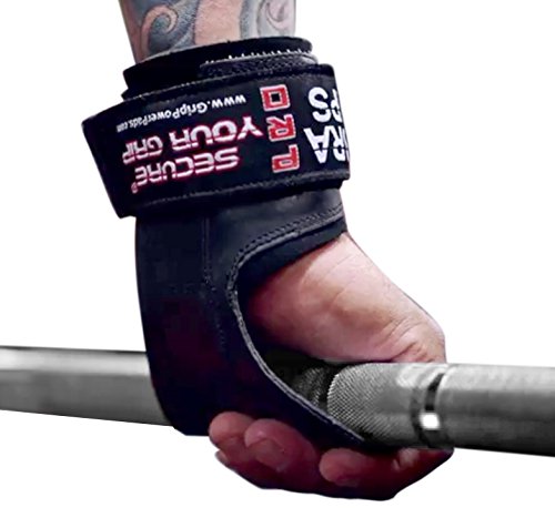Cobra Grips PRO Weight Lifting Gloves Heavy Duty Straps Alternative Power Lifting Hooks For Deadlifts Adjustable Neoprene Padded Wrist Support Bodybuilding (FIT USA FLAG Leather)