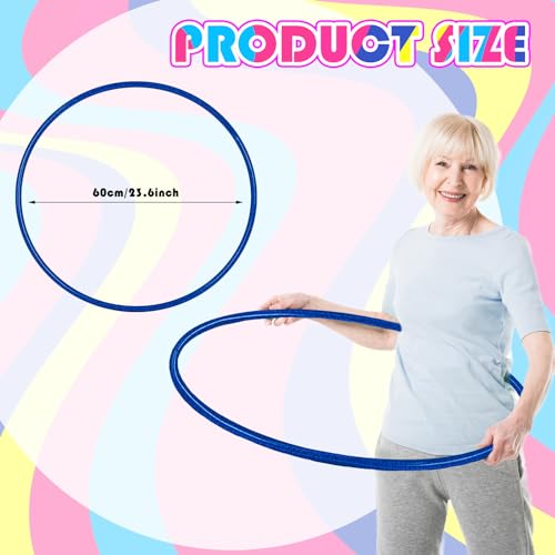 Syhood 6 Pcs Glitter Plastic Exercise Hoop Fitness Circles Fitness Hoop Exercise Rings for Party, Game, Sports, Pilates, Exercise, Playing, Weight Loss Accessories