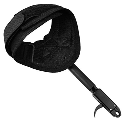Compound Bow Release Aid Trigger Adult Archery Right Left Hand Adjustable Black Color Wrist Strap (Pack of 1