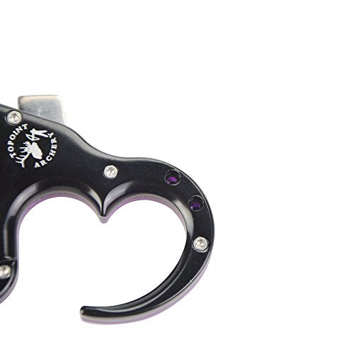 SHARROW Bow Release Aid 3/4 Fingers Automatic Archery Release Aluminium Alloy Thumb Trigger for Compound Bow Accessory (Black)