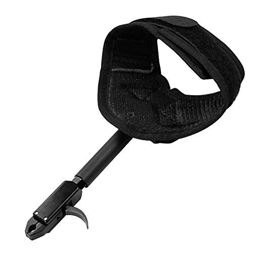 Compound Bow Release Aid Trigger Adult Archery Right Left Hand Adjustable Black Color Wrist Strap (Pack of 1