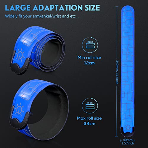 Simket LED Armbands for Running (2 Pack), USB Rechargeable Reflective Running Gear, High Visibility Light Up Bands Adjustable Running Lights for Runners Men Women Kids