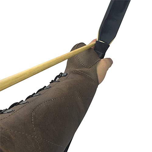 ArcheryMax Handmade Antique Leather Arm Guard Bow Hand shooting Glove,Left Hand