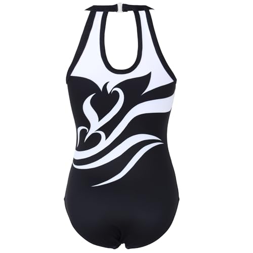 JOYSTREAM Gymnastics Leotards for Girls With Shorts Sparkly Ballet Dance Clasp Back Activewear Multi-flower Lace,6-7Years
