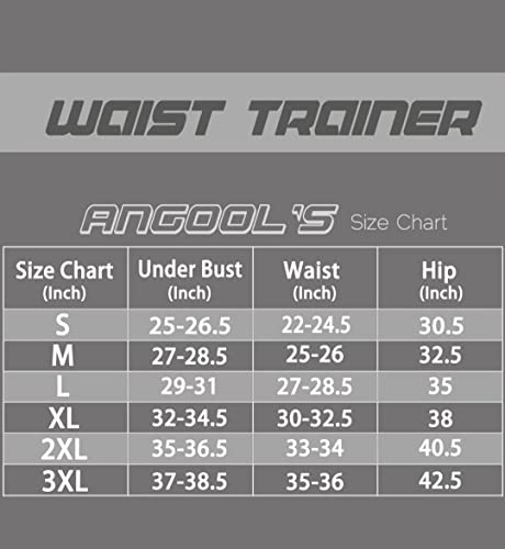 ANGOOL Neopren Waist Trainer For Women,Workout Plus Size Trimmer Belt Sauna Sweat Corset Cincher With Zipper S Camo