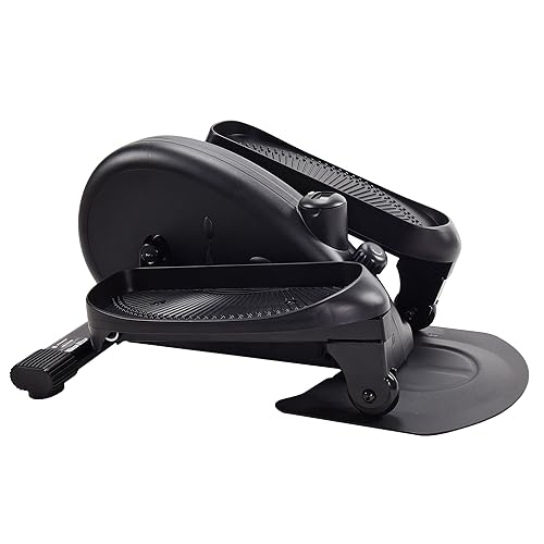 Stamina Inmotion E1000 Compact Elliptical Strider Foot Pedal Exerciser for Home Workout with 250 Pound Weight Capacity and Smart Workout App, Black