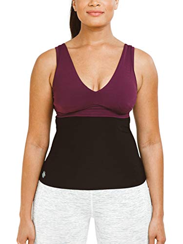 Sweat Shaper Waist Trimmer for Women, Waist Trainer Sauna Belt, Neoprene-Free Waist Cincher, Sauna Slimming Belt (Black, X-Small)