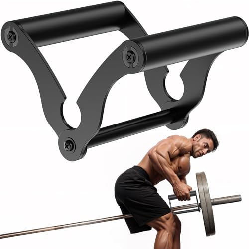 V Bar Landmine Handle Attachment for Barbell Bar, Solid Multi-Grip T-Bar Row Handle Attachments with Non-Slip Rubber Grip, Fits Olympic Bars Strength Training Bars