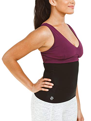 Sweat Shaper Waist Trimmer for Women, Waist Trainer Sauna Belt, Neoprene-Free Waist Cincher, Sauna Slimming Belt (Black, X-Small)