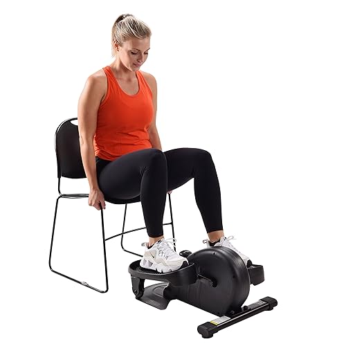Stamina Inmotion E1000 Compact Elliptical Strider Foot Pedal Exerciser for Home Workout with 250 Pound Weight Capacity and Smart Workout App, Black