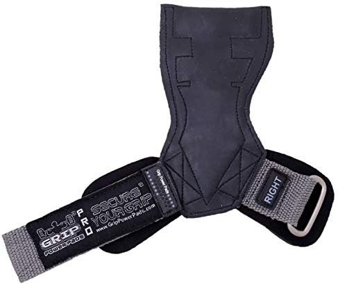Lifting Grips PRO Weight Gloves Best Heavy Duty Straps Alternative to Power Hooks Deadlifts Adjustable Neoprene Padded Wrist Wrap (GrStRb, Large 7.50"-8.50" Wrist Size)