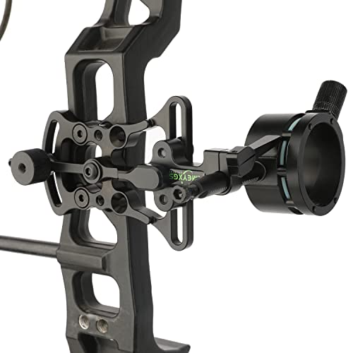 Single Pin Bow Sight Compound Bow Sights with 4X 6X 8X Magnifier Lens 1 Pin Bow Sight Archery Hunting Sighting Suitable for Right Handed Archers (4X Lens Bow Sight)