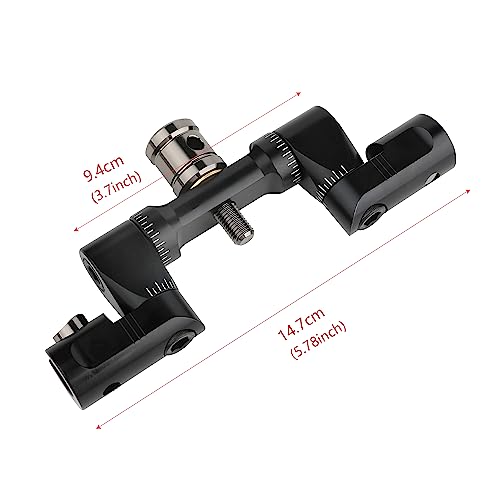 limaity Archery Adjustable V-Bar Mount,Single/Double V-Bar Mount Quick Disconnect for Compound Bow/Recurve Bow(Double Side V Bar)