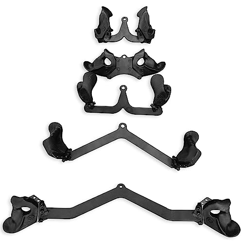 Fitvids Multifunctional Home Gym System Workout Station Multiple Grip Handles, 5-Piece Combo, Premium