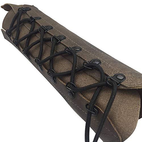 ArcheryMax Handmade Antique Leather Arm Guard Bow Hand shooting Glove,Left Hand