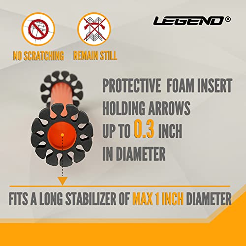 Legend Arrow Tube Case - Adjustable Arrow Holder for Hunting, Target Shooting - Adjustable & Extendable By Design - Protective EVA Foam Arrow Separators Included Archery Storage for 12 Carbon Arrows