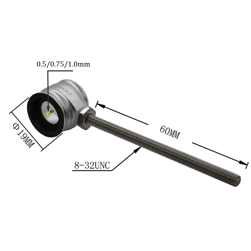 Archery Recurve Bow Sight Scope Sight Pin with 0.5/0.75/1.0 Optical Fiber Arrow Aluminum Sight for Hunting Bow Accessory (Green, 0.5)