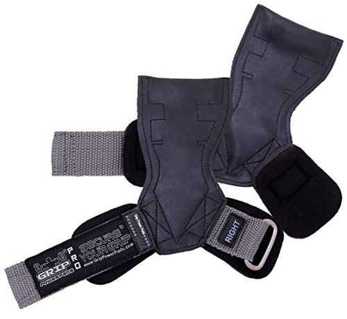 Lifting Grips PRO Weight Gloves Best Heavy Duty Straps Alternative to Power Hooks Deadlifts Adjustable Neoprene Padded Wrist Wrap (GrStRb, Large 7.50"-8.50" Wrist Size)