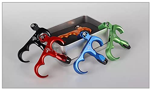 HNZMDY Archery Compound Bow Release Aids 360° Rotatable Thumb Release 3-Finger Aluminum Alloy Thumb Trigger Grip Compound Bow Accessory (Black)