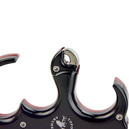 SHARROW Bow Release Aid 3/4 Fingers Automatic Archery Release Aluminium Alloy Thumb Trigger for Compound Bow Accessory (Black)