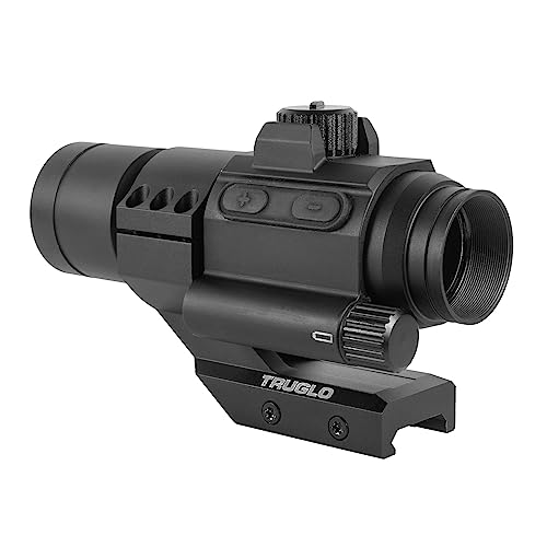 TRUGLO Ignite 30mm 2-MOA Hunting Durable Lightweight Waterproof Fogproof Shock Resistant Adjustable Aluminum Dot Sight | Rubber Lens Cover, Battery & Cantileverrail Mount Included | Green Dot