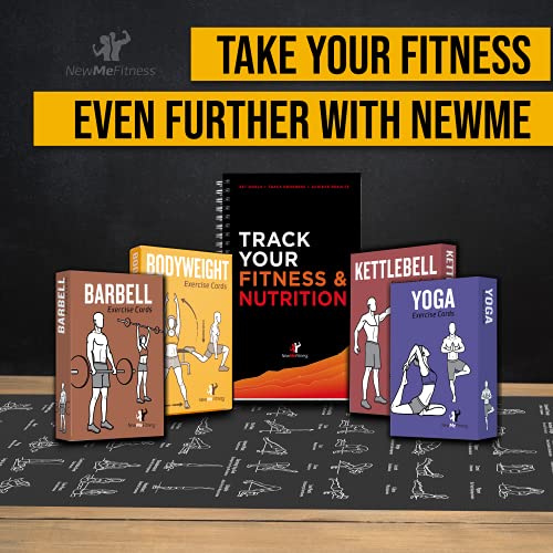 Workout Log Book & Fitness Journal - 25-Week Designed by Experts, w/ Illustrations : Track Gym, Bodybuilding & Crossfit Progress : Sturdy Binding, Thick Pages & Laminated, Protected Coverm, Pack of 2
