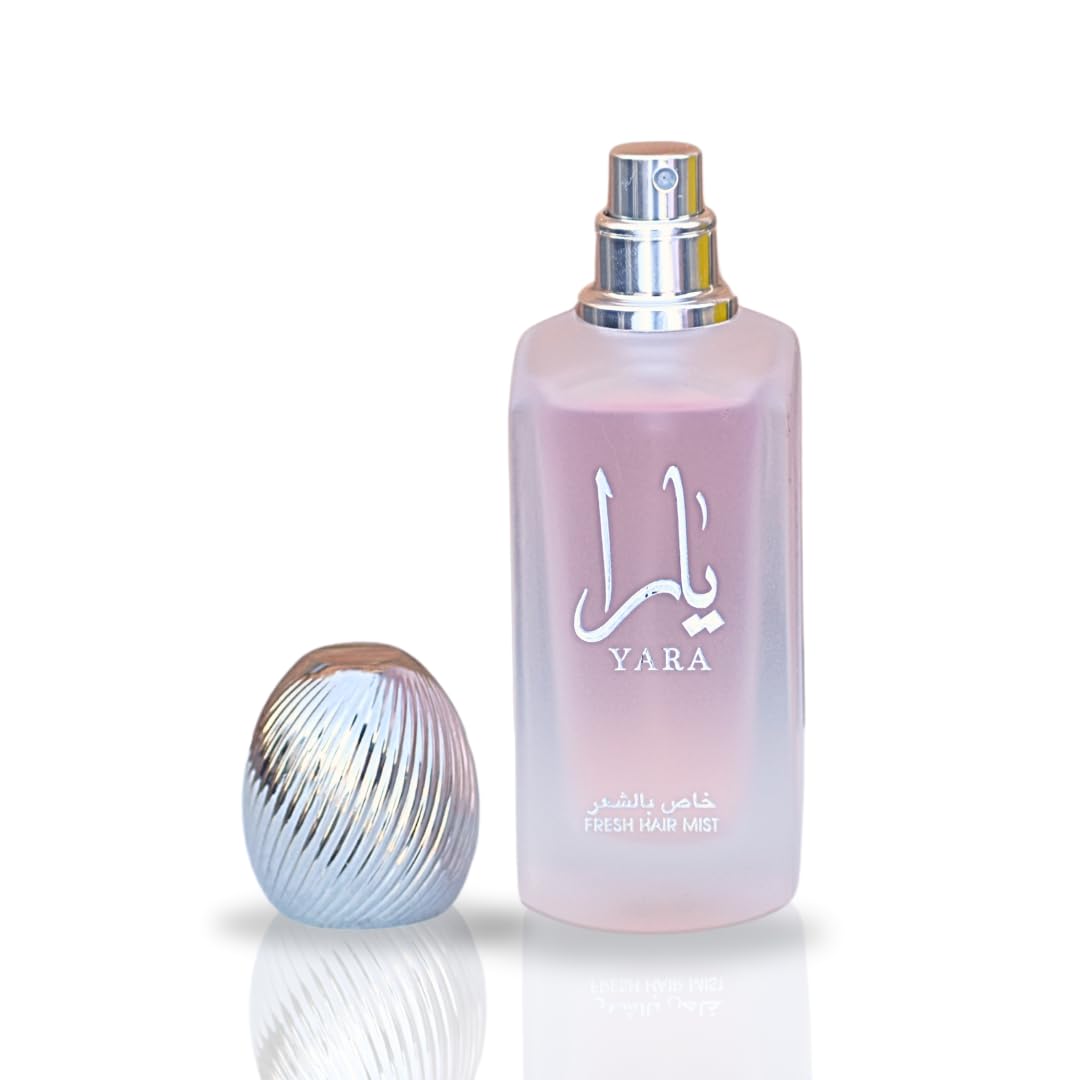 Lattafa Perfumes YARA Fresh Hair Mist 50ML (1.7 OZ), Experience the Sweet & Sensual Aroma.