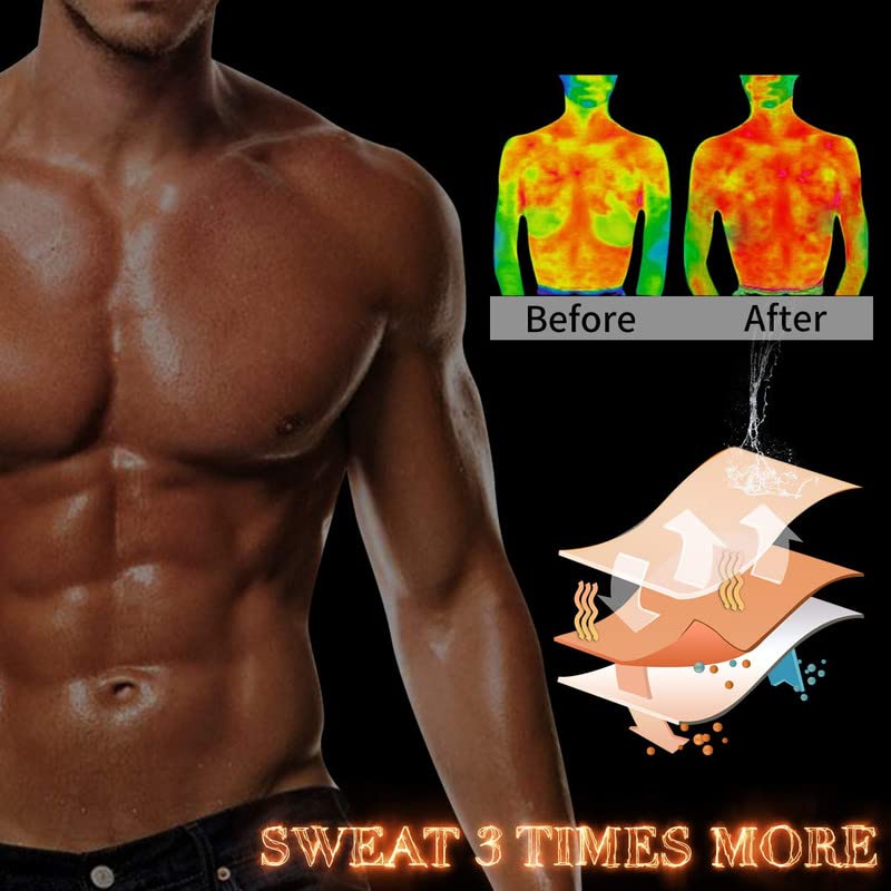 SHAPERIN Sweat Vest for Men Zipper Sauna Vest Tank Top, Mens Waist Trainer Body Slimming Workout Body Shaper (Black,Small)