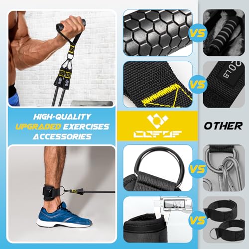 Pilates Bar Kit with Resistance Bands, Multifunctional Metal Exercise Bar with Heavy-Duty Metal Adjustment Buckle, Portable Home Gym Pilates Resistance Bar Kit for Heavy Weight Training Men&Women