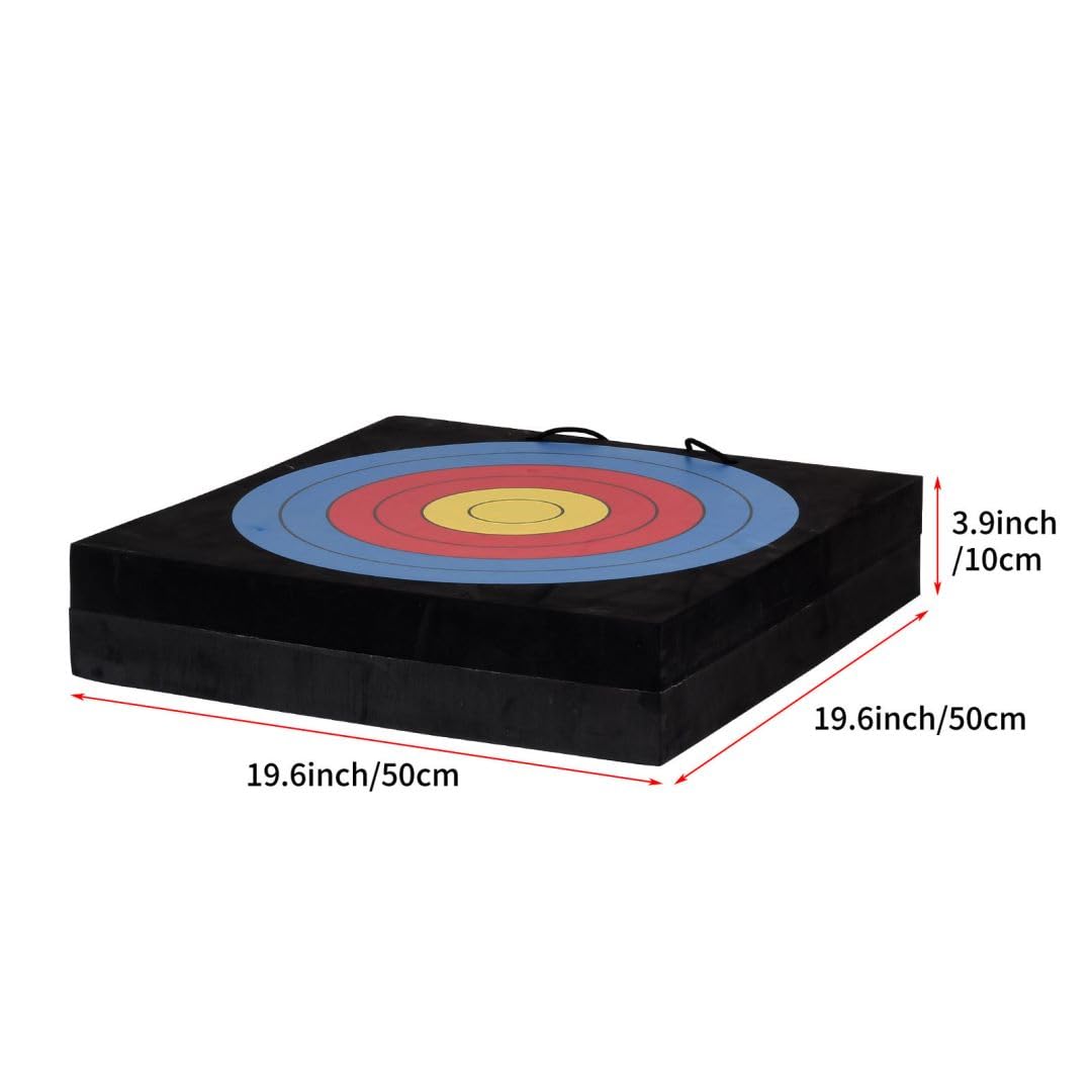 SPG Archery Target for Backyard Adult - EVA Foam Big Archery Target for Bows up to 50 Lbs, Durable Bow and Arrow Target for Backyard Shooting Practice with Arrow Puller (4 Inches Thick)