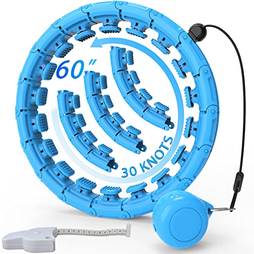 Infinity Weighted Exercise Hoop Plus Size for Adults Weight Loss,16/30/31/32 Knots Smart Fitness Circle for Women/Men Fitness Aids,Fitness and Massage 2 in 1,with Weight Adjustable Spinning Ball