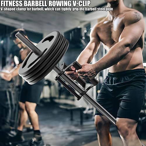 V Bar Landmine Handle Attachment for Barbell Bar, Solid Multi-Grip T-Bar Row Handle Attachments with Non-Slip Rubber Grip, Fits Olympic Bars Strength Training Bars