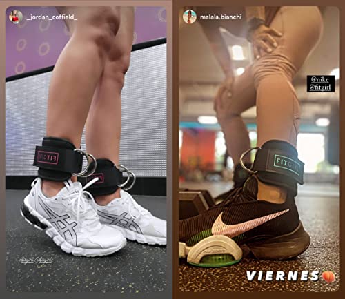 FITGIRL - Ankle Strap for Cable Machines and Resistance Bands, Work Out Cuff Attachment for Home & Gym, Glute Workouts - Kickbacks, Leg Extensions, Hip Abductors, for Women Only (Cocoa Brown, Pair)