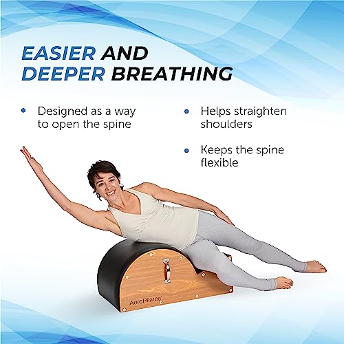 AeroPilates Precision Series Arc Barrel - Posture Corrector Pilates Barrel - Home Pilates Back Stretcher - Pilates Strength Workout Machine for Home Gym - Up to 300 lbs Weight Capacity