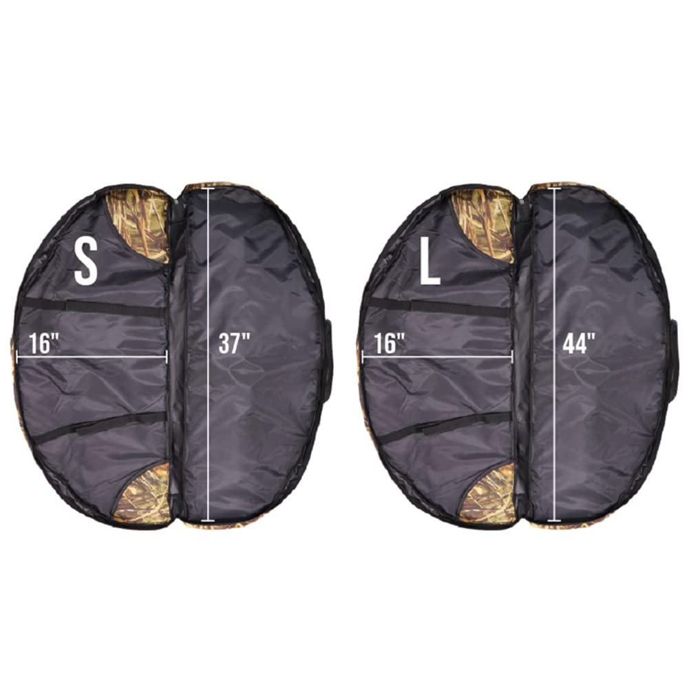 Silfrae Compound Bow Case Soft Bow Padded Case Light-Weight Bow Carry Bag with Arrow Pocket (Withered grass, S)