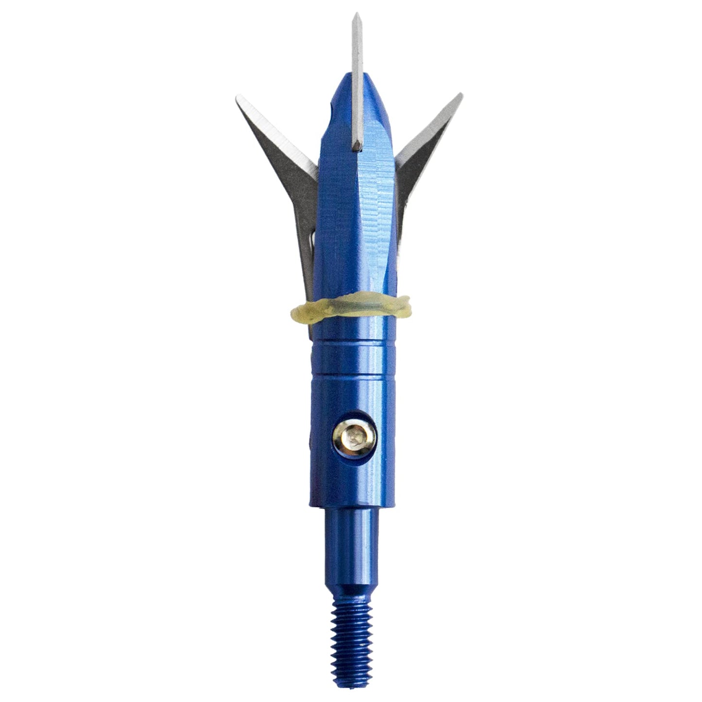e5e10 12pcs Hunting Broadheads 100 Grain Archery Broadheads New Stell Broadheads + 1 pcs Black Broadhead Case for Arrowheads (Blue)