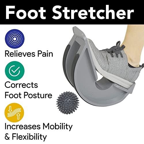 ProHeal Achilles Tendonitis Relief Foot Rocker - Calf Stretcher with Spiked Ball Massager - for Plantar Fasciitis - Calf, Foot, Heel, and Ankle Stretcher - Lower Leg Pain