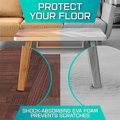 Yes4All 12,24,36 SQ.FT Wood Grain Puzzle Exercise Mat Protective Flooring, EVA Interlocking Foam Floor Tiles with Border for Home