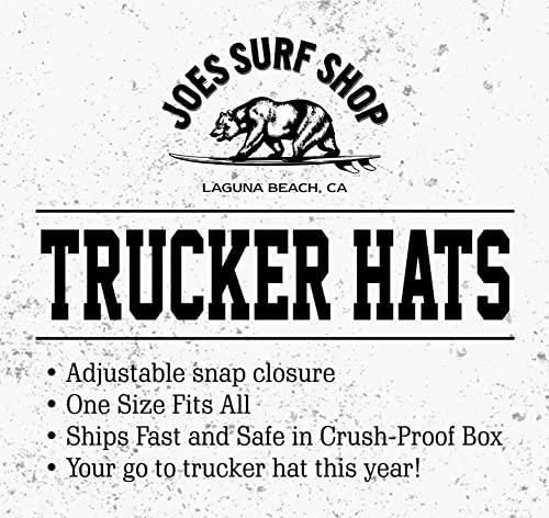 JOES SURF SHOP Diving Dolphins Foam Snapback Trucker Hat-Tan