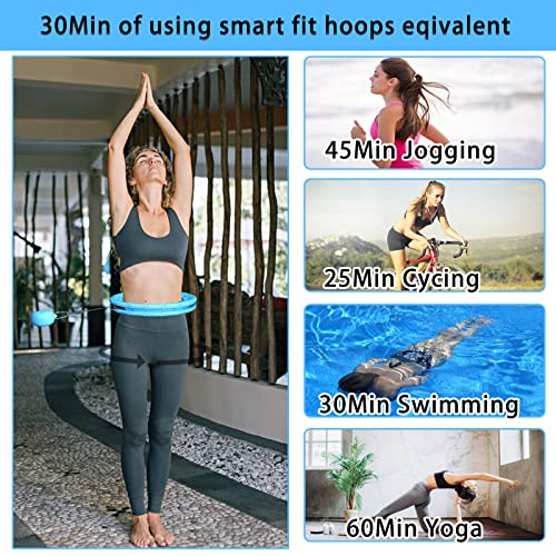 Infinity Weighted Exercise Hoop Plus Size for Adults Weight Loss,16/30/31/32 Knots Smart Fitness Circle for Women/Men Fitness Aids,Fitness and Massage 2 in 1,with Weight Adjustable Spinning Ball