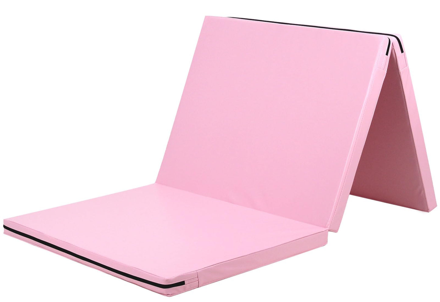 KaRaDaStyle Gymnastics Mat 3-Folding Stretch Mats 71"x31"x2" Exercise Muscle Training Children Play Horizontal Bar Mat Yoga Sports Soundproof Home Use (Pink/3-fold)