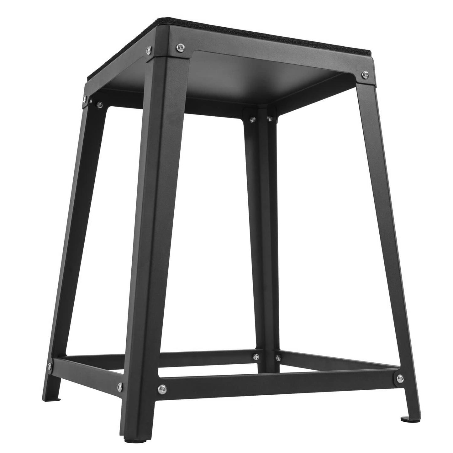 GUDESEN Plyometric Boxes 12/18/24 Inch Steel Plyo Box Fitness Exercise Jump Box for Home Gym Plyometric Jumping Exercises/Black