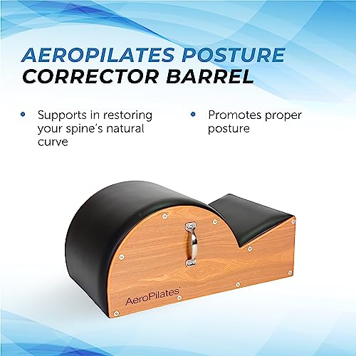 AeroPilates Precision Series Arc Barrel - Posture Corrector Pilates Barrel - Home Pilates Back Stretcher - Pilates Strength Workout Machine for Home Gym - Up to 300 lbs Weight Capacity