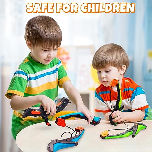 Bigdream Detachable Kids Bow and Arrow Toy 2 Sets, LED Light Up Archery Toys with Suction Cups Arrows, Outdoor Indoor Shooting Games Toys for Boys Grils Birthday Gifts